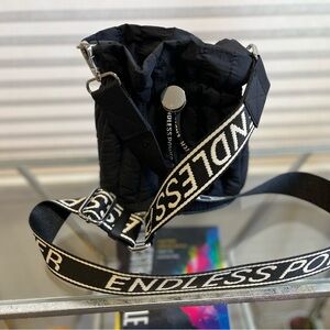 Zara black nylon purse